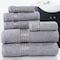Hastings Home Hastings Home 100% Cotton Hotel 6 Piece Towel Set - Silver 189181IMB - alternate 1